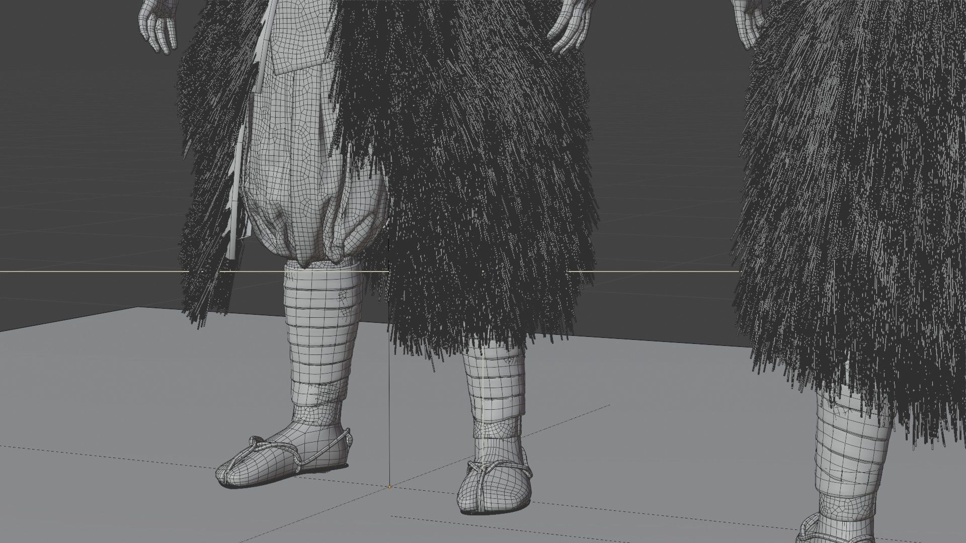 MEDIEVAL Japanese People Rigged 3D model_53