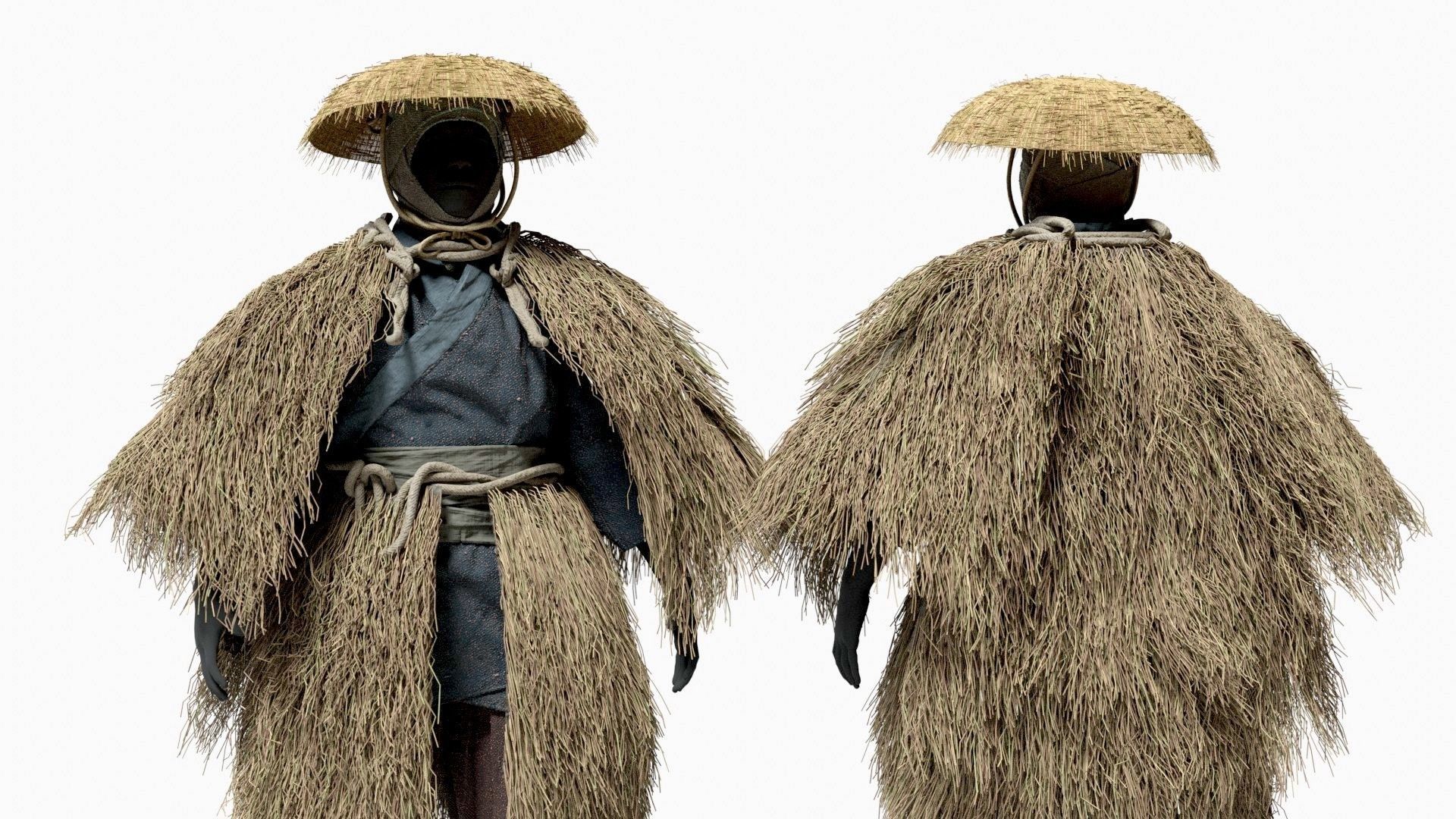 MEDIEVAL Japanese People Rigged 3D model_32