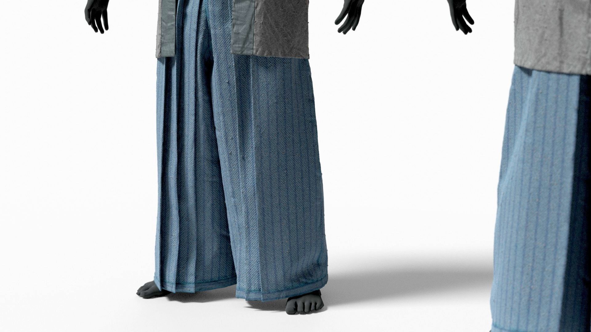 MEDIEVAL Japanese People Rigged 3D model_11