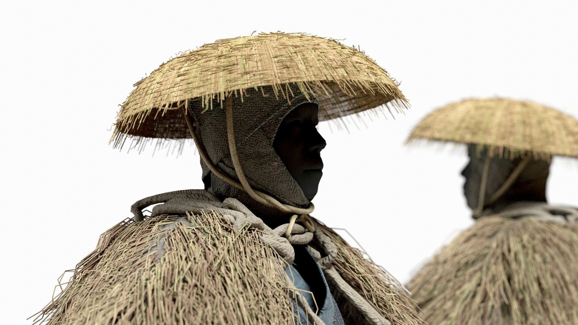 MEDIEVAL Japanese People Rigged 3D model_33
