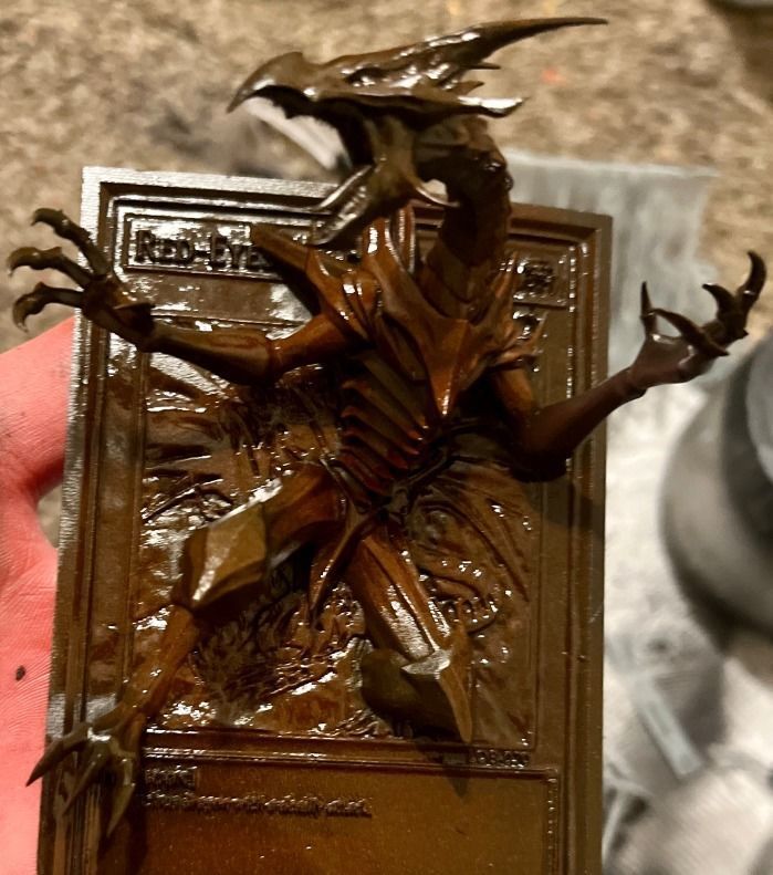 Red Eyes Black Dragon 3D 4D Card Custom YuGiOh 3D print model_3