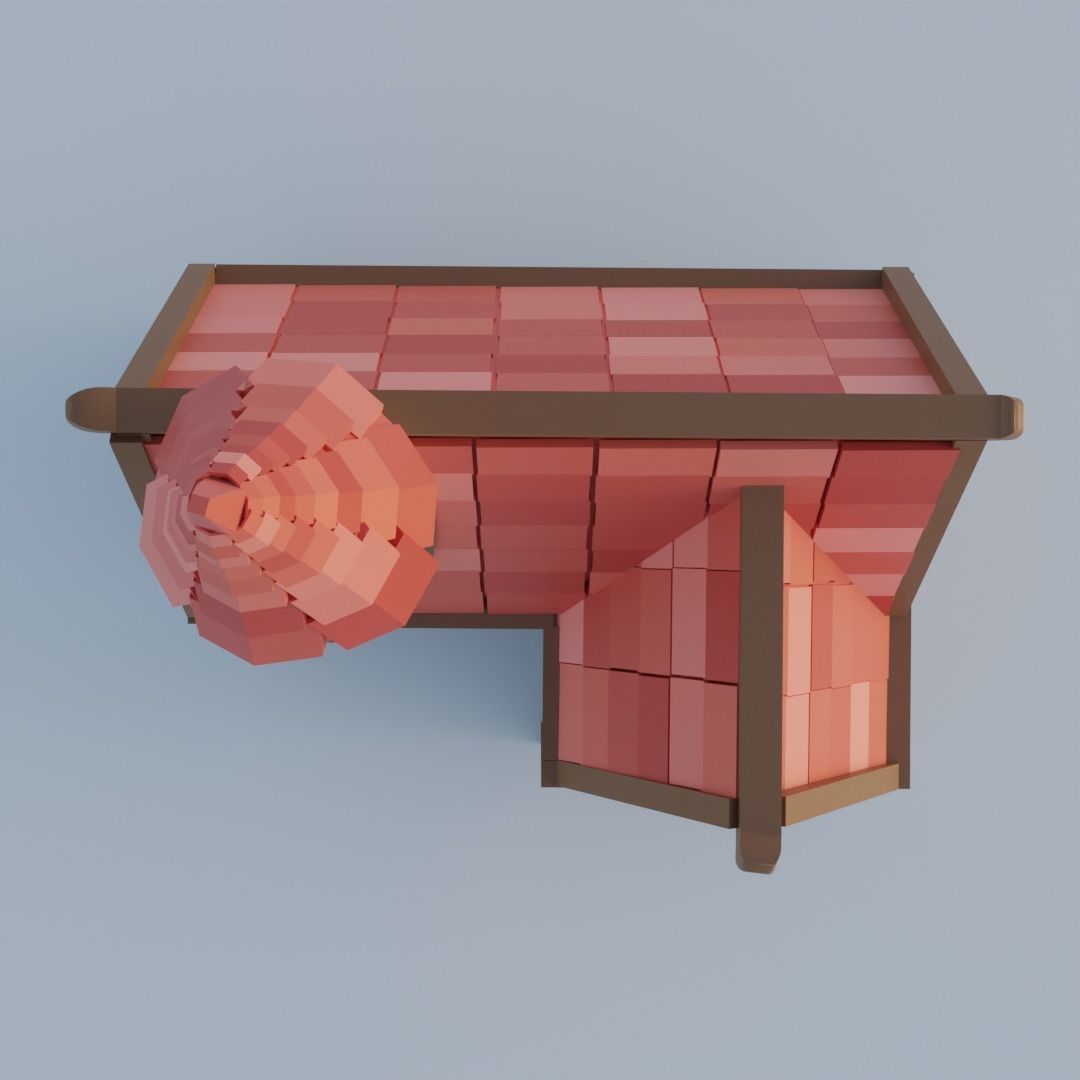 Medieval House 1 3D model_5