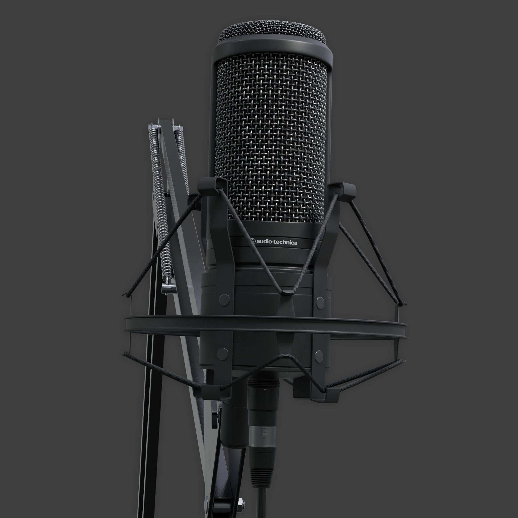 Audio-Technica AT2020 XLR Condenser Microphone 3D model_8