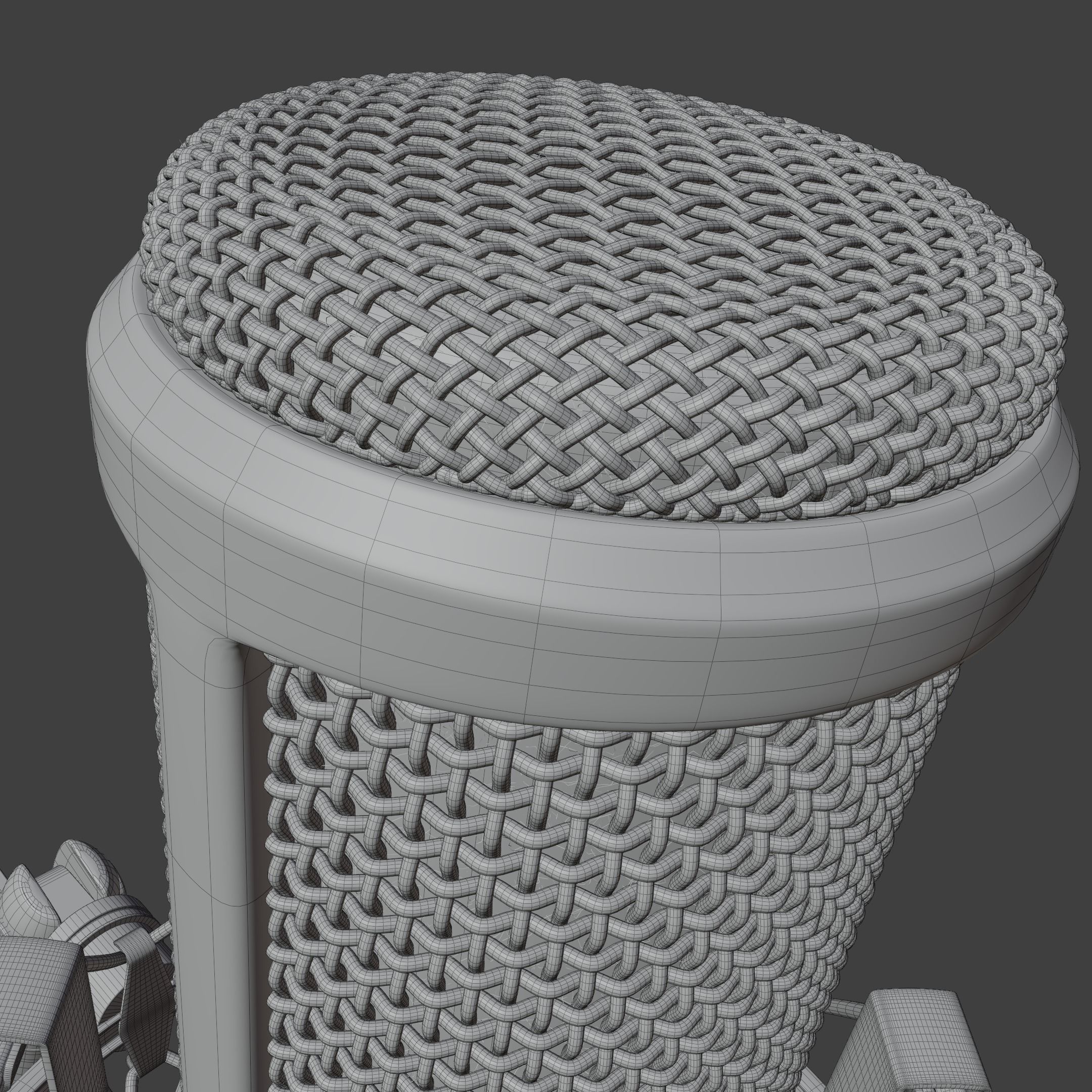 Audio-Technica AT2020 XLR Condenser Microphone 3D model_29