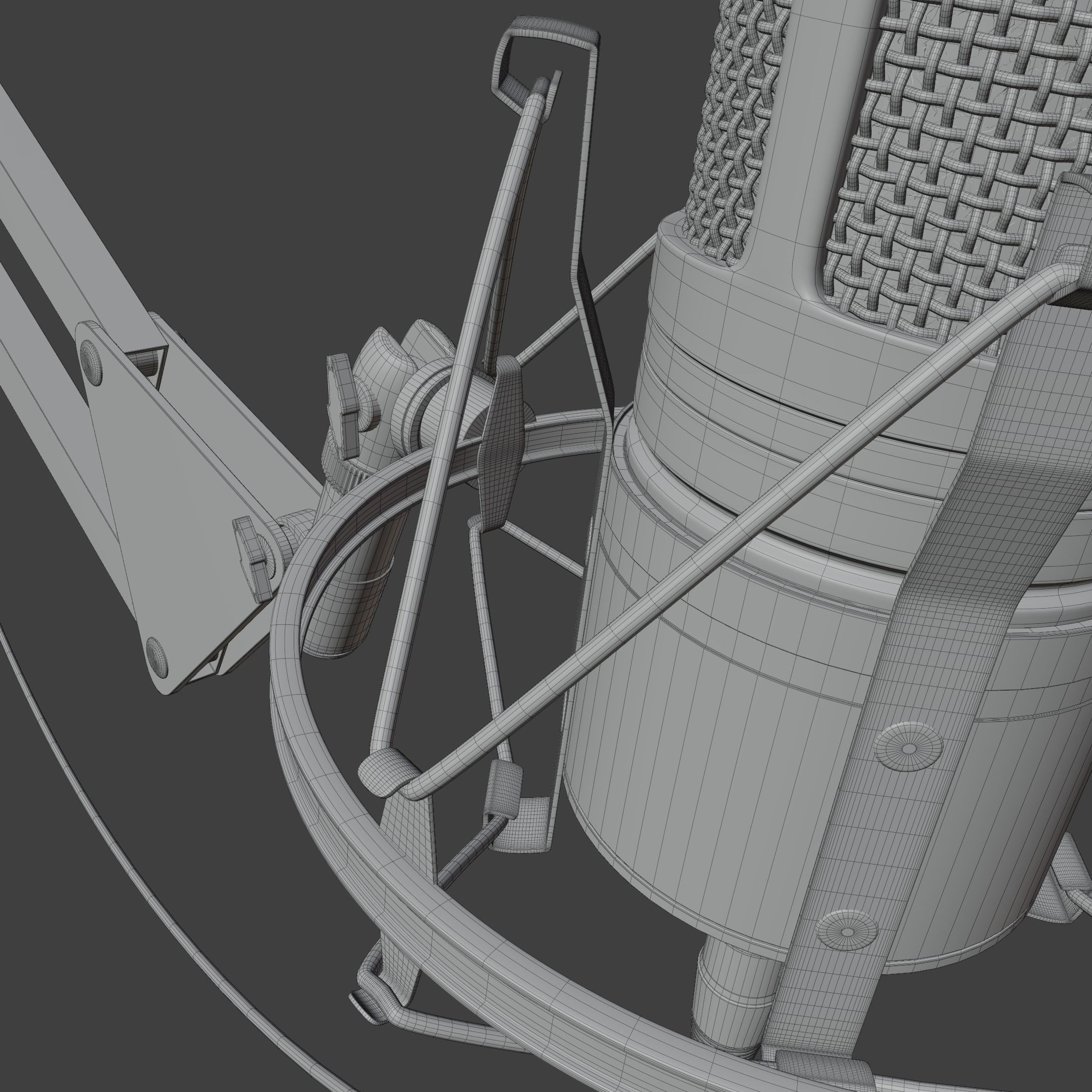 Audio-Technica AT2020 XLR Condenser Microphone 3D model_30