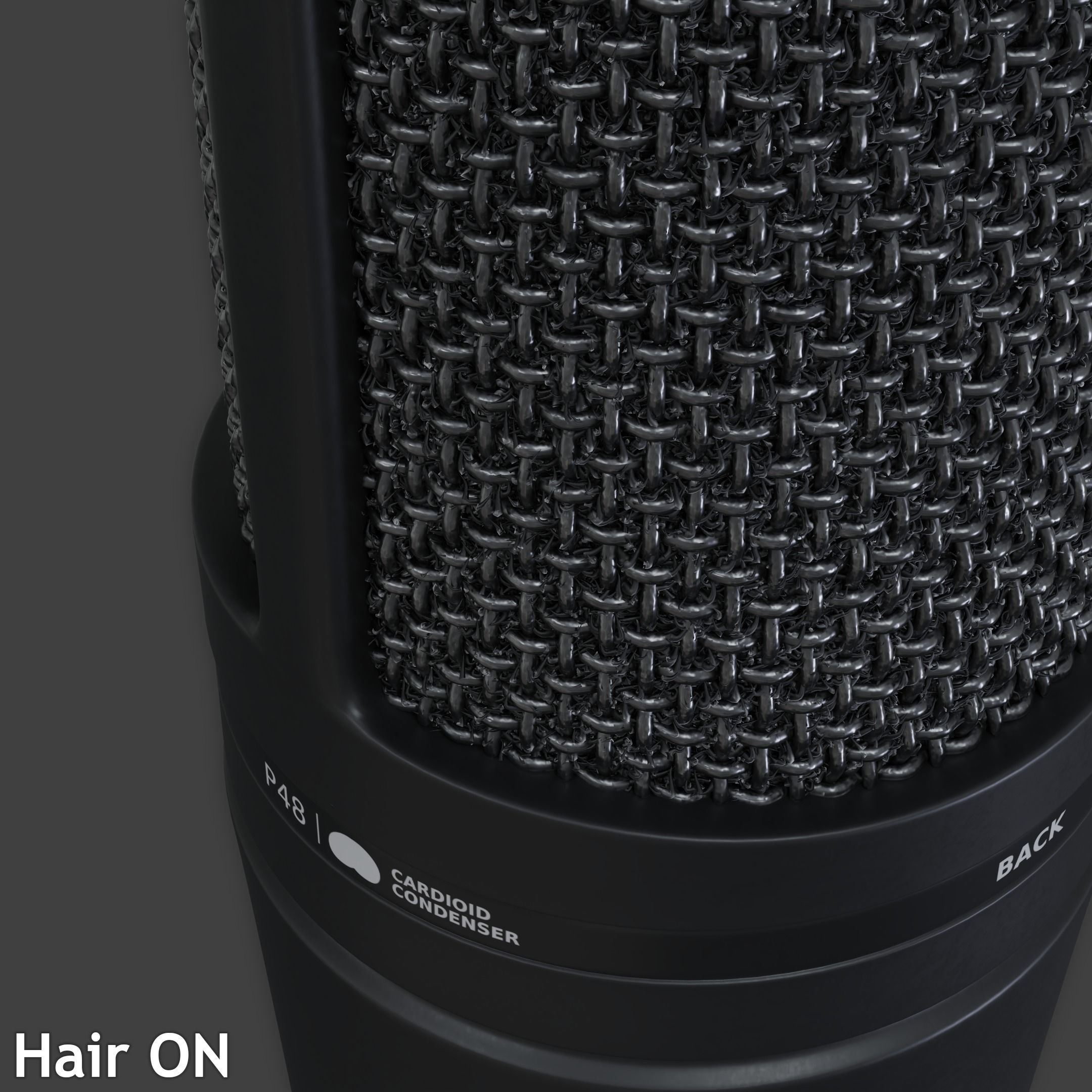 Audio-Technica AT2020 XLR Condenser Microphone 3D model_11