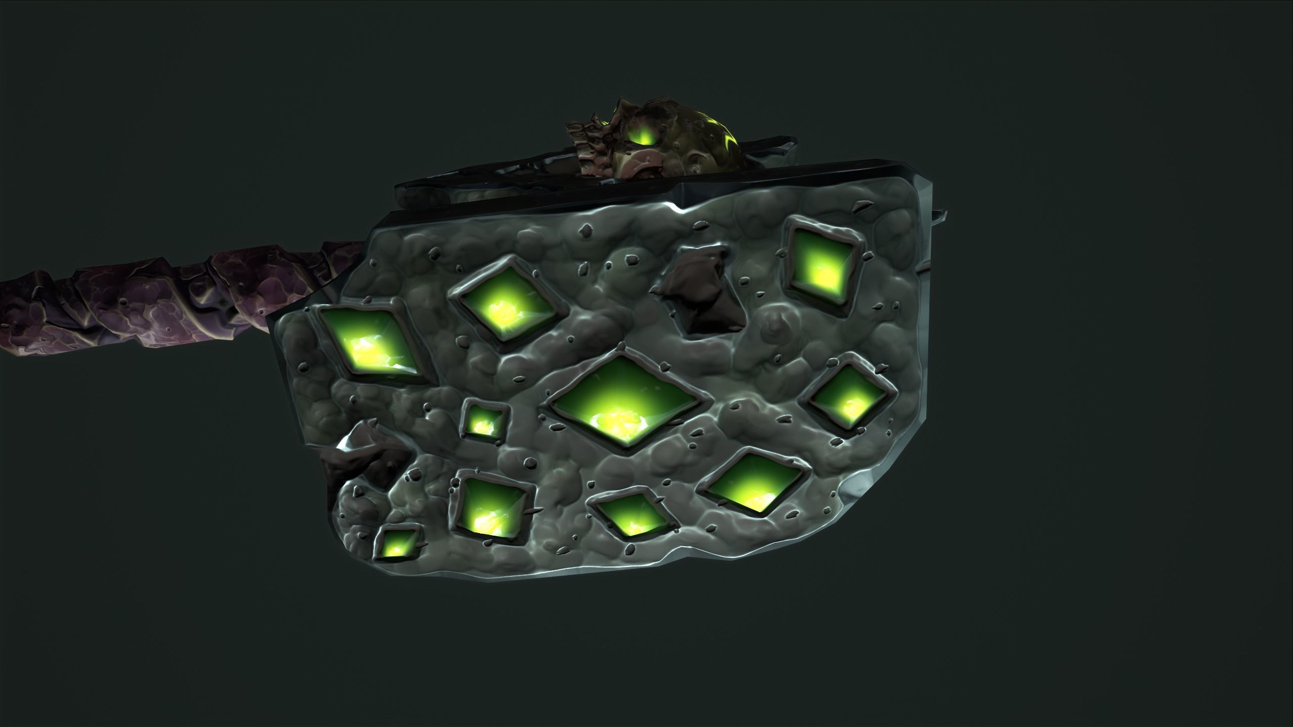 Undead battle-hammer Low-poly 3D model_19