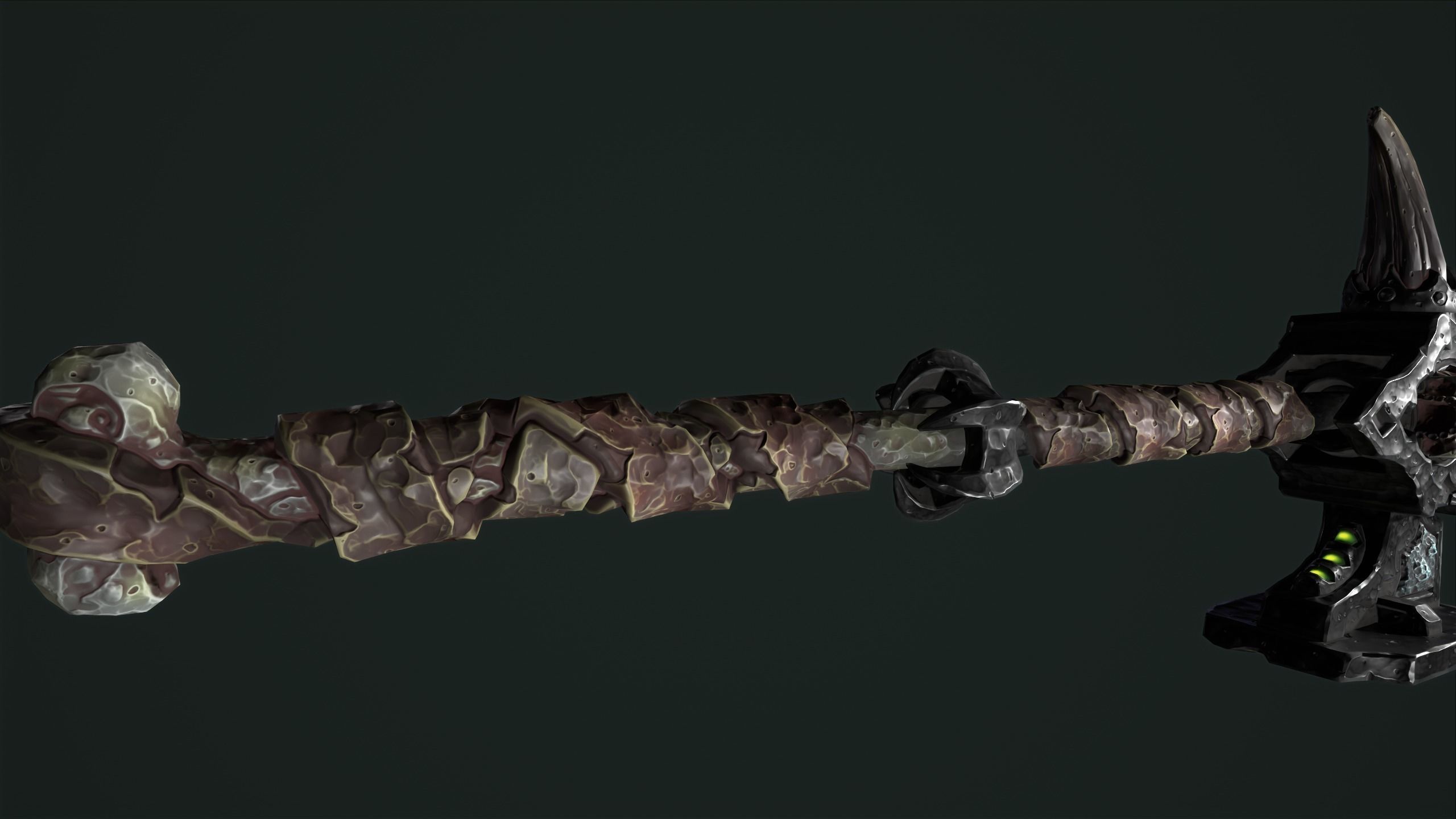 Undead battle-hammer Low-poly 3D model_25