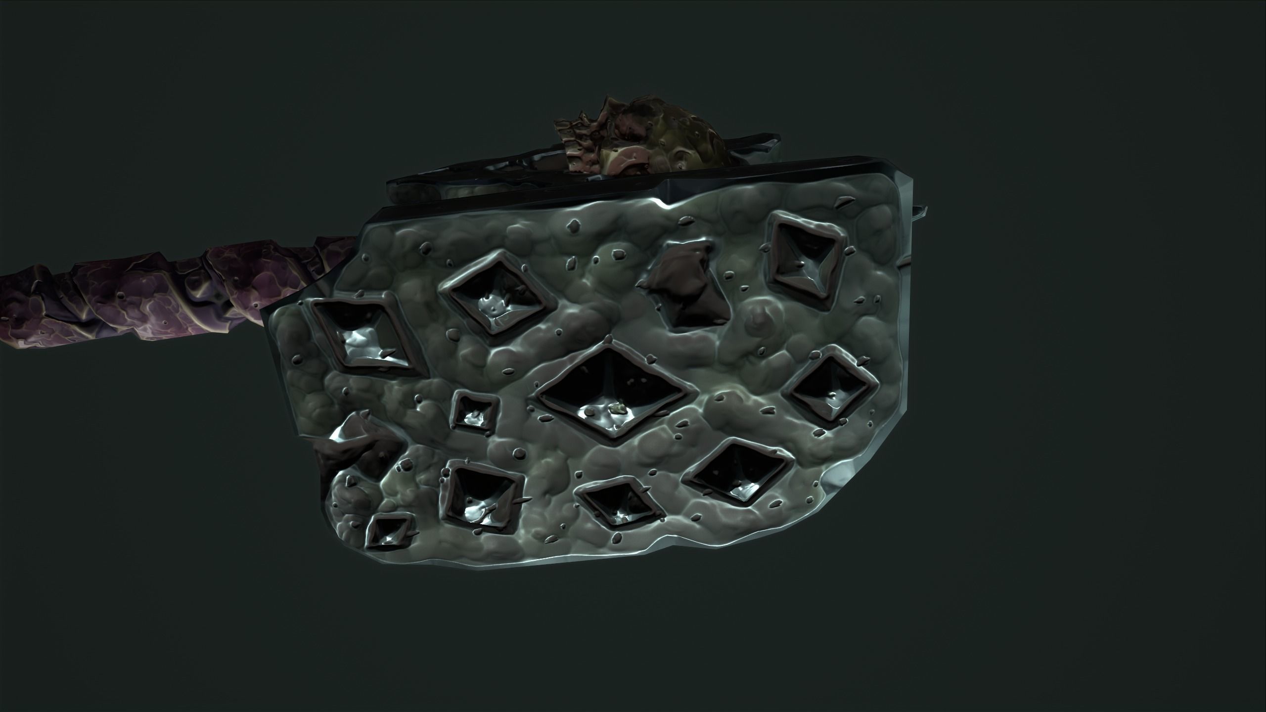 Undead battle-hammer Low-poly 3D model_18