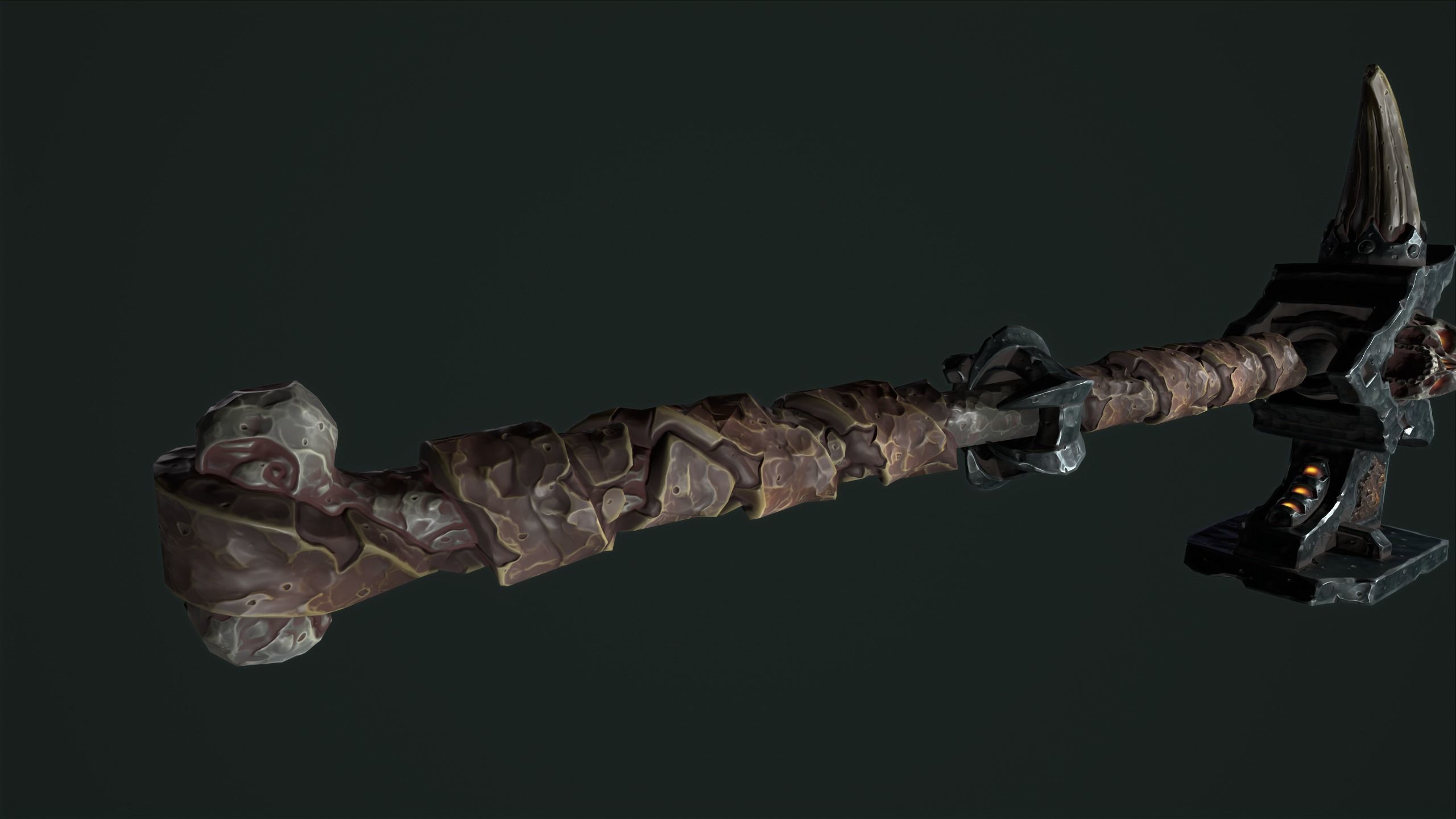 Undead battle-hammer Low-poly 3D model_23