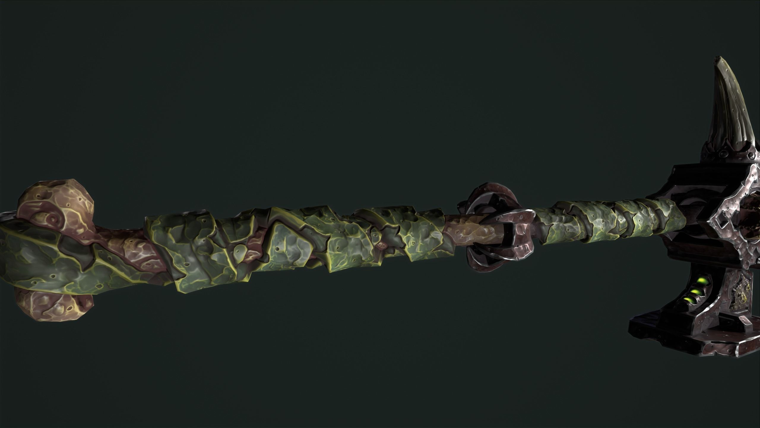 Undead battle-hammer Low-poly 3D model_24