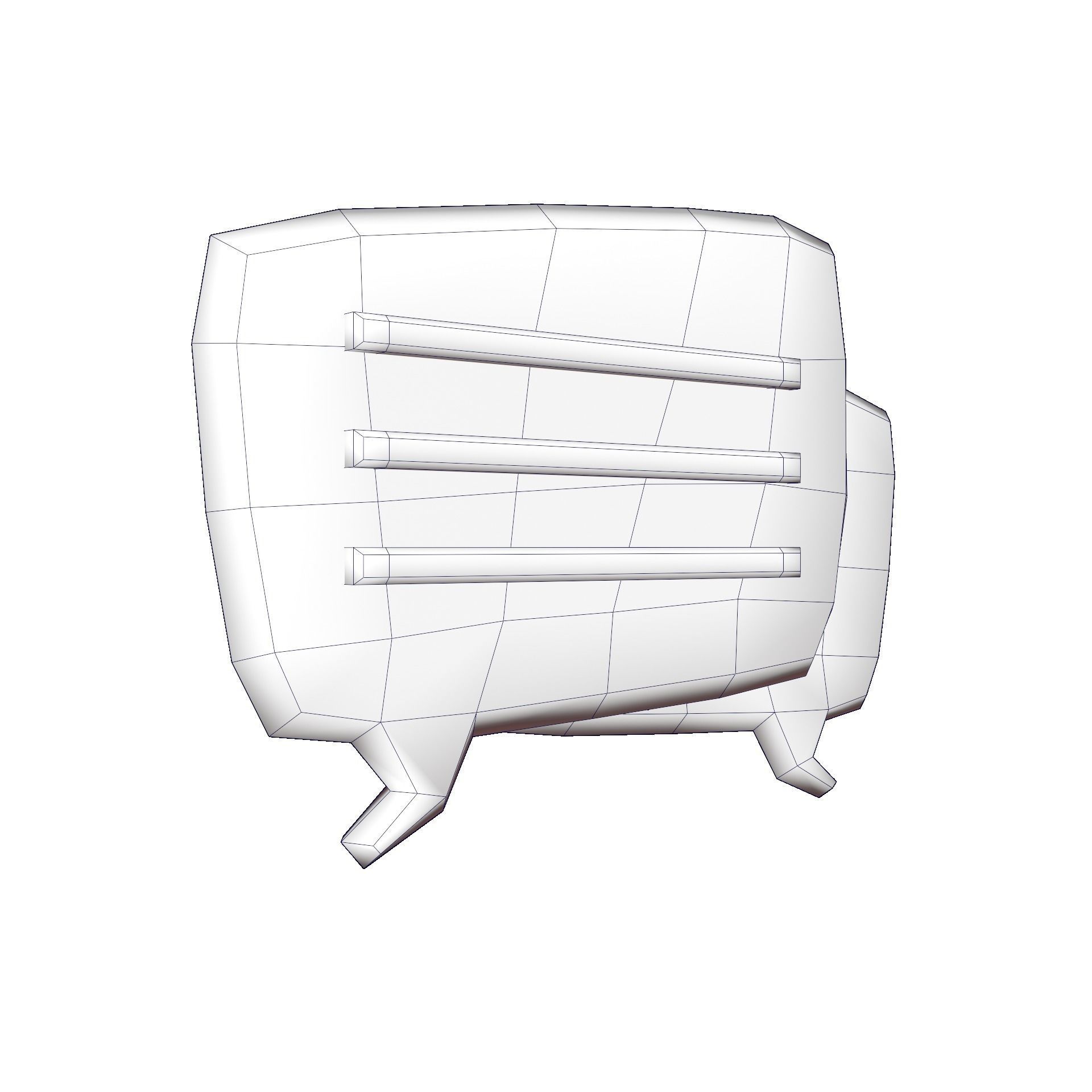 Chat Bubble 1 Low-poly 3D model_5