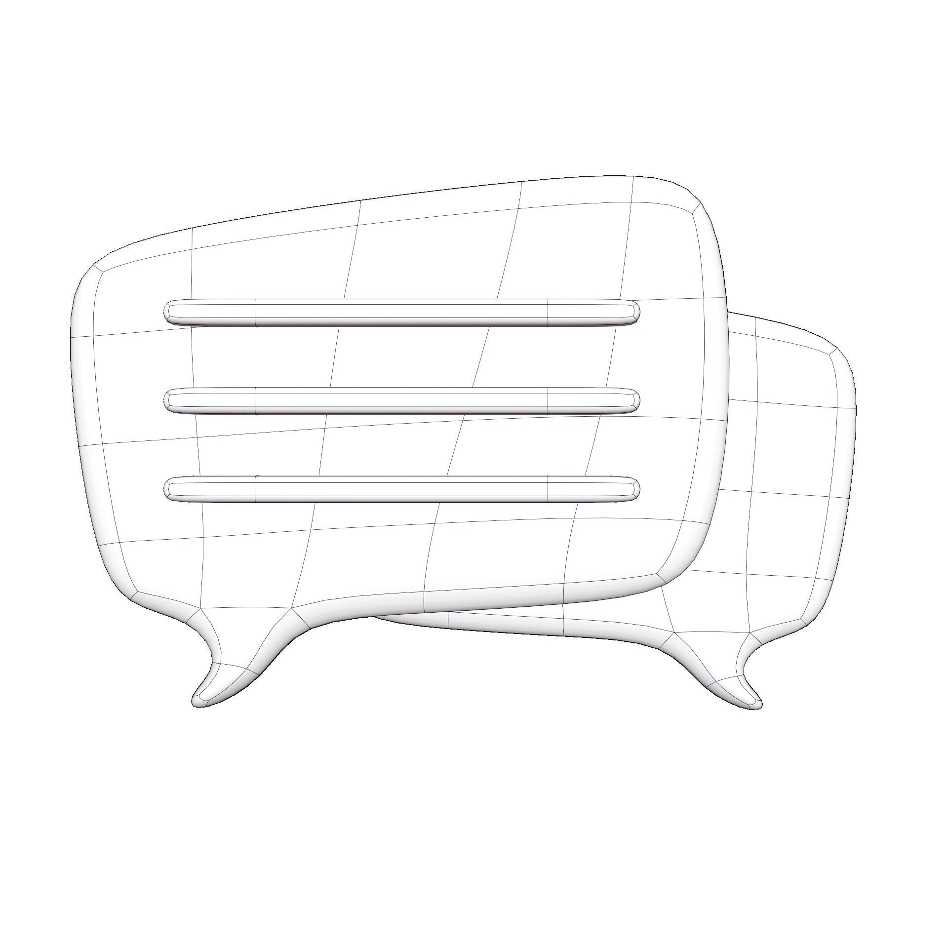 Chat Bubble 1 Low-poly 3D model_9