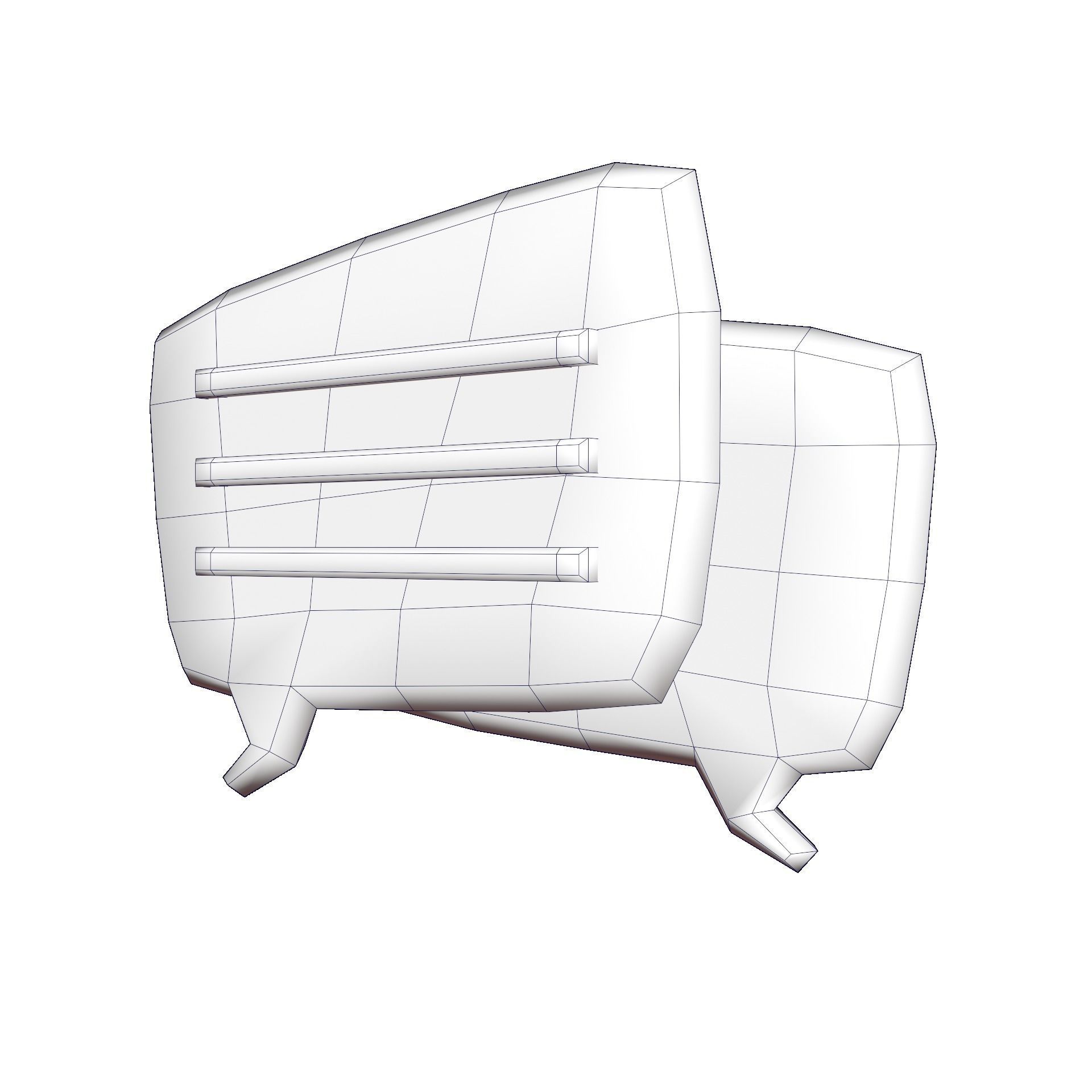 Chat Bubble 1 Low-poly 3D model_8