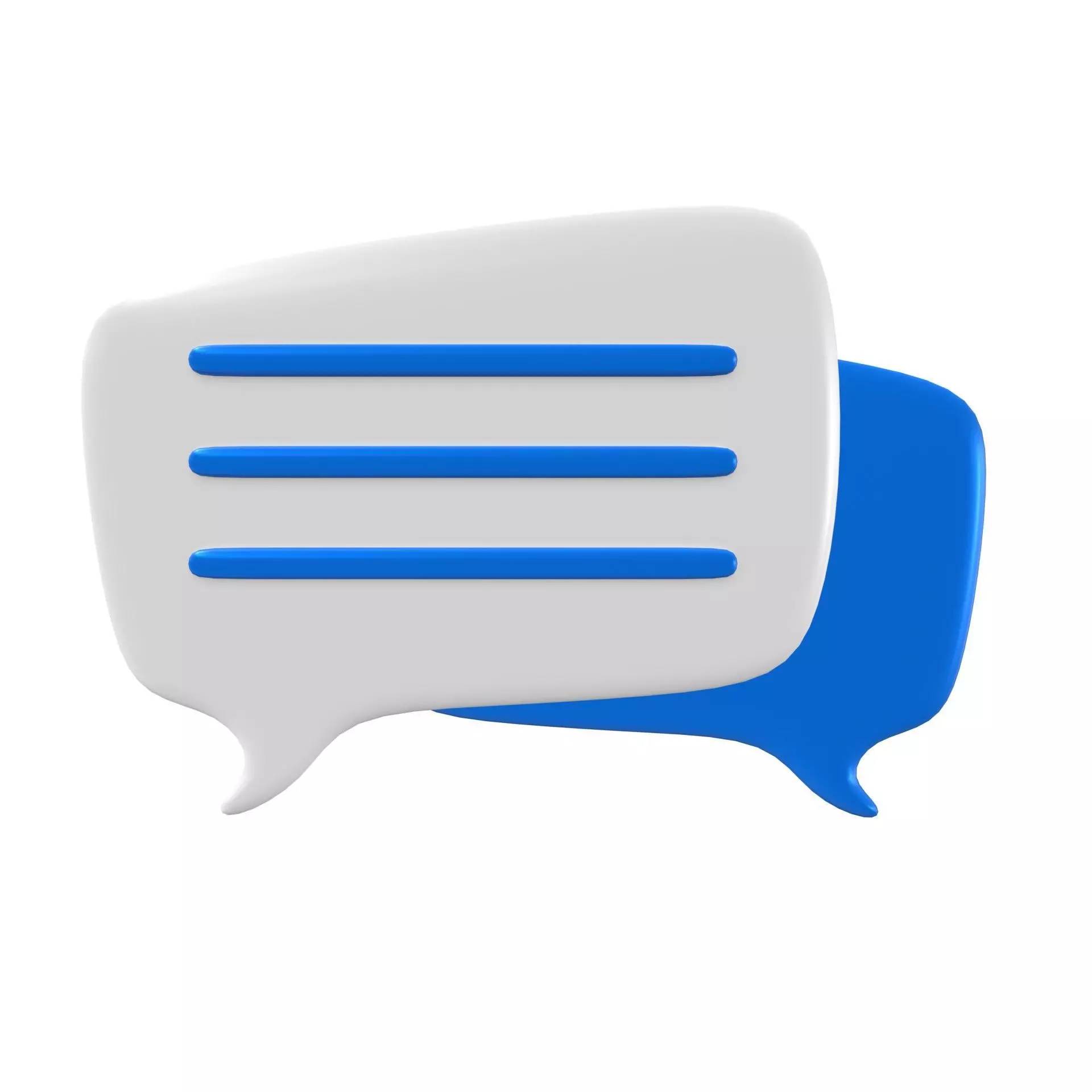 Chat Bubble 1 Low-poly 3D model_0