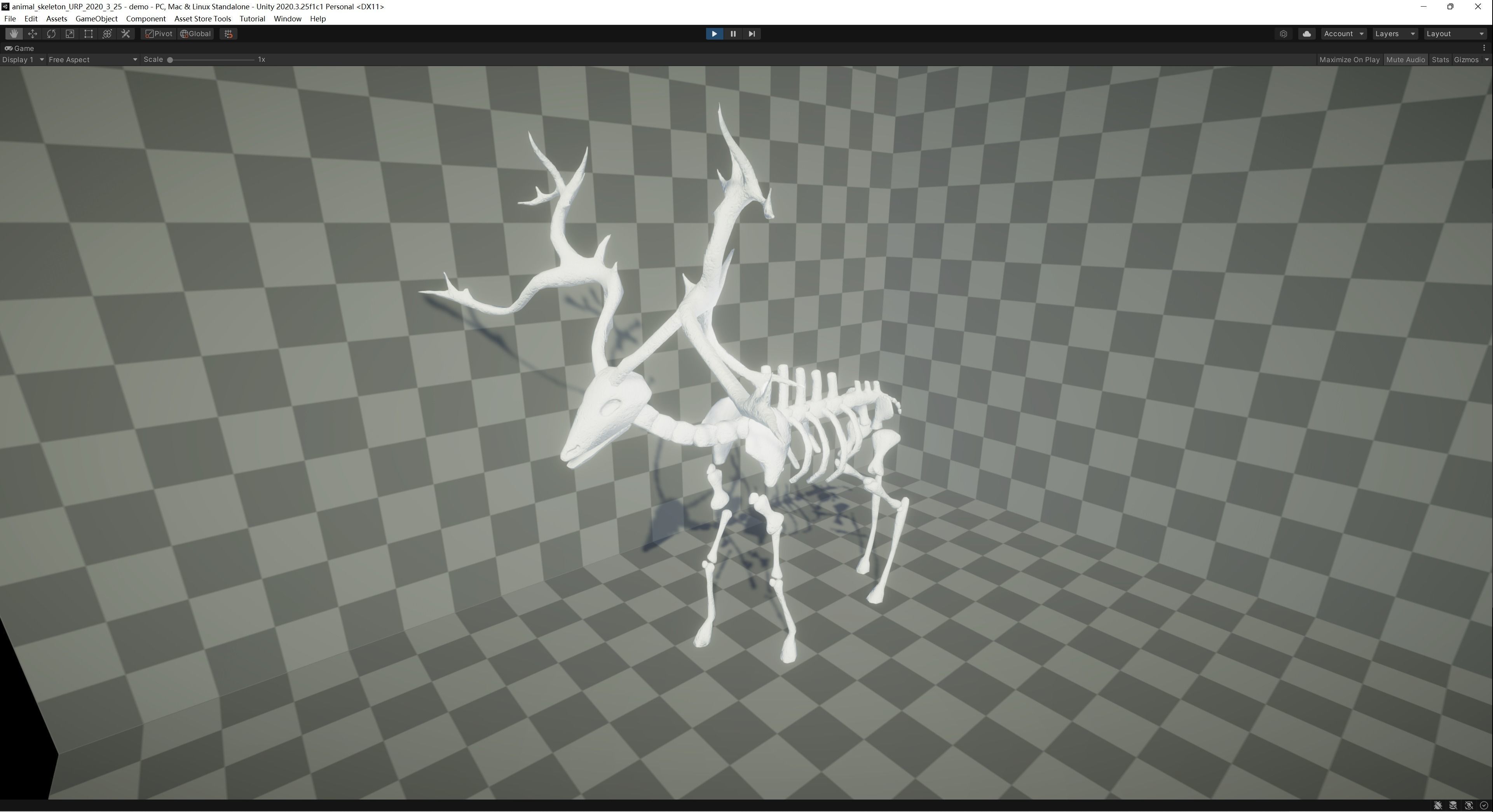 Elk Skeleton Low-poly 3D model_3
