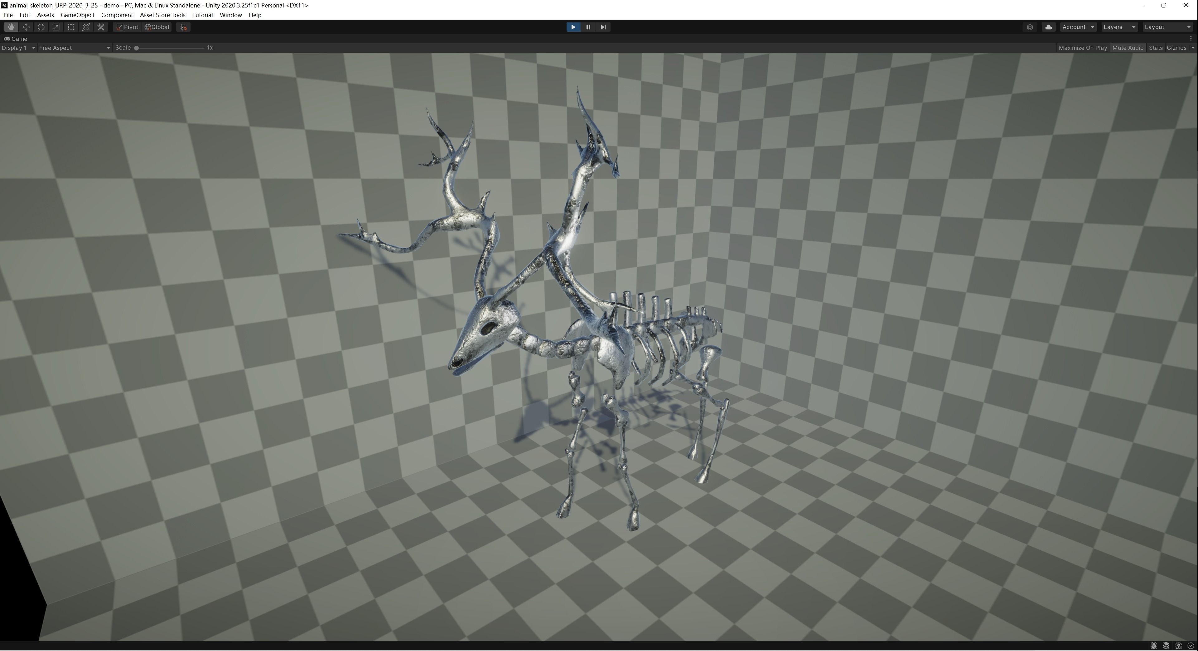Elk Skeleton Low-poly 3D model_5