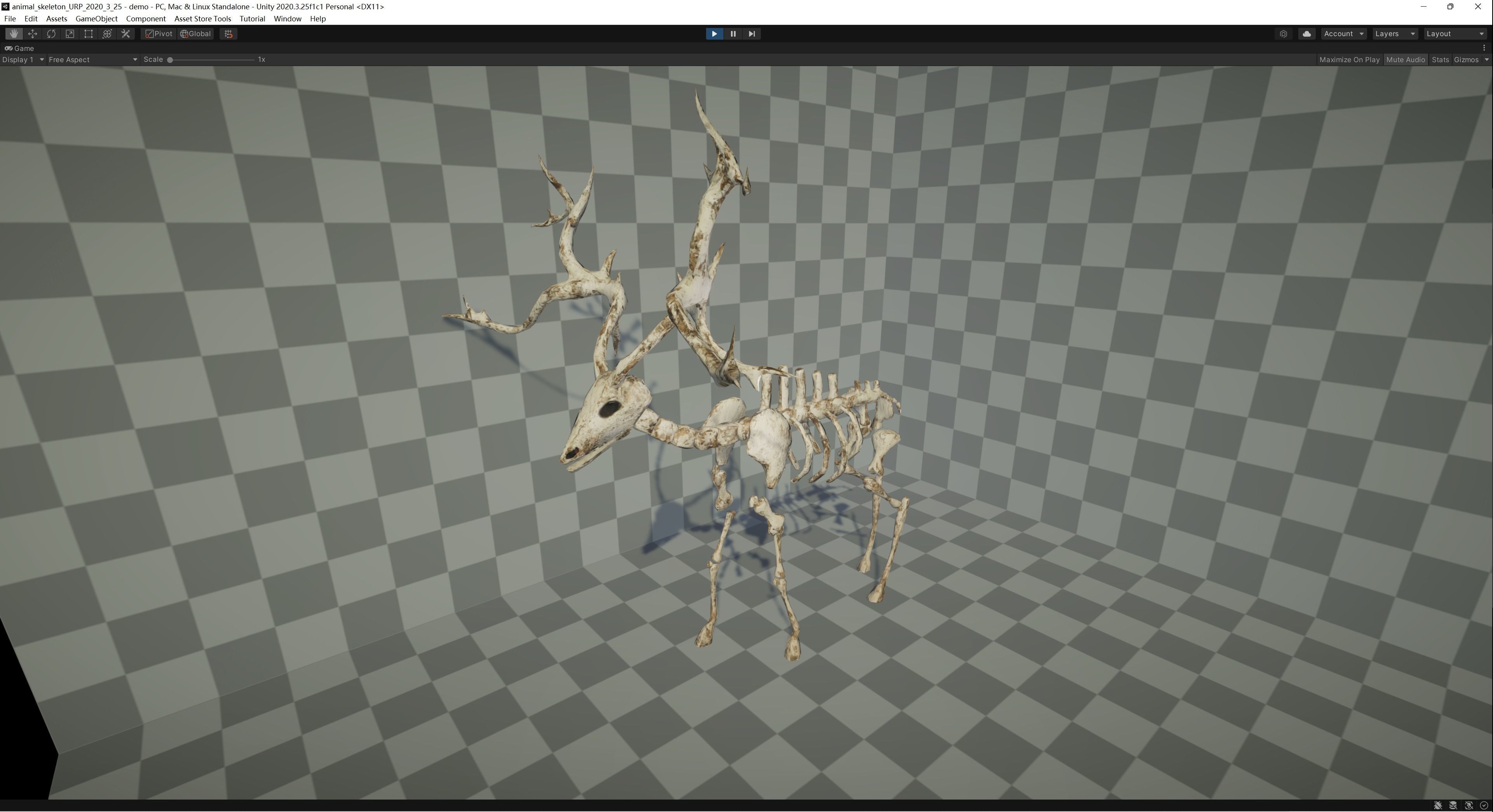 Elk Skeleton Low-poly 3D model_4