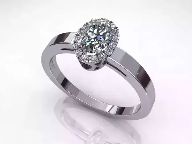 Solitaire Oval Ring