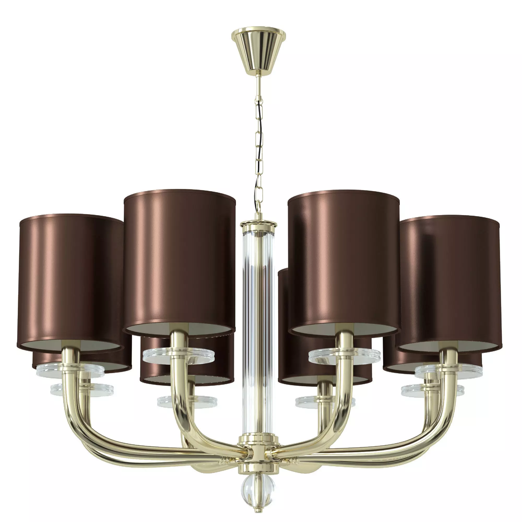 Chandelier gold Clear crystal 3D model