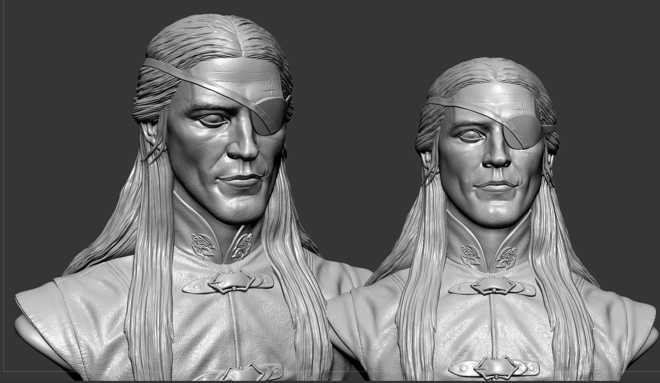 Aemond Targaryen- Ewan Mitchell Bust- House of The Dragon 3D print model_10