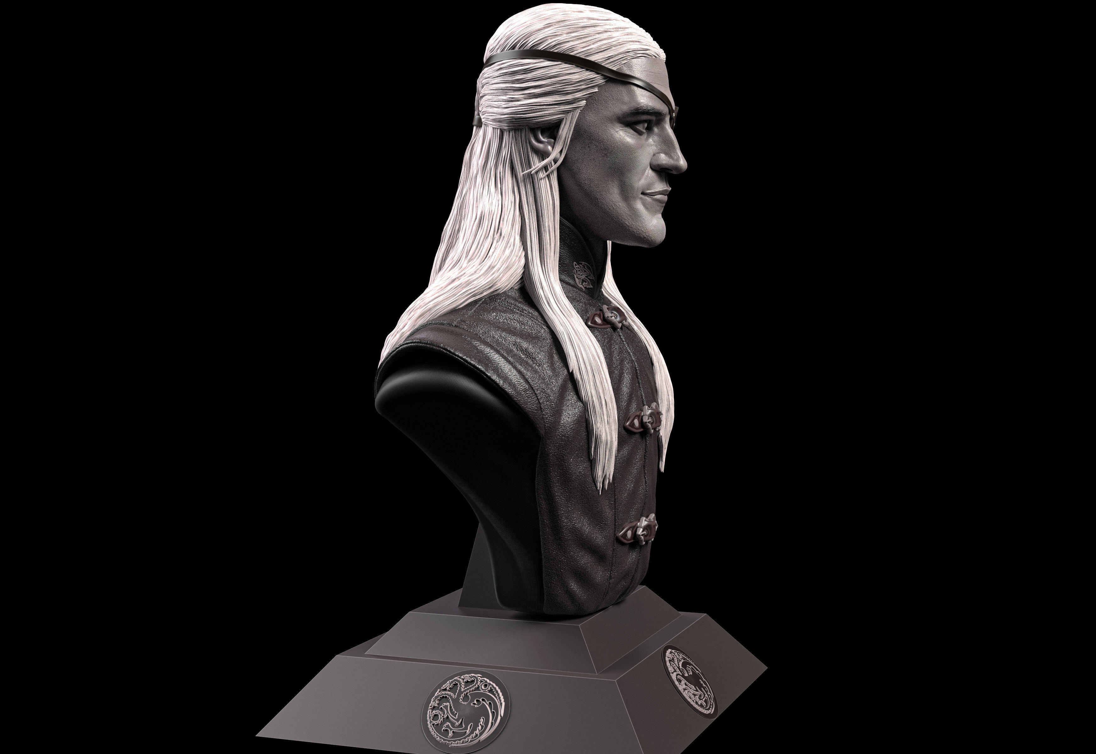 Aemond Targaryen- Ewan Mitchell Bust- House of The Dragon 3D print model_3