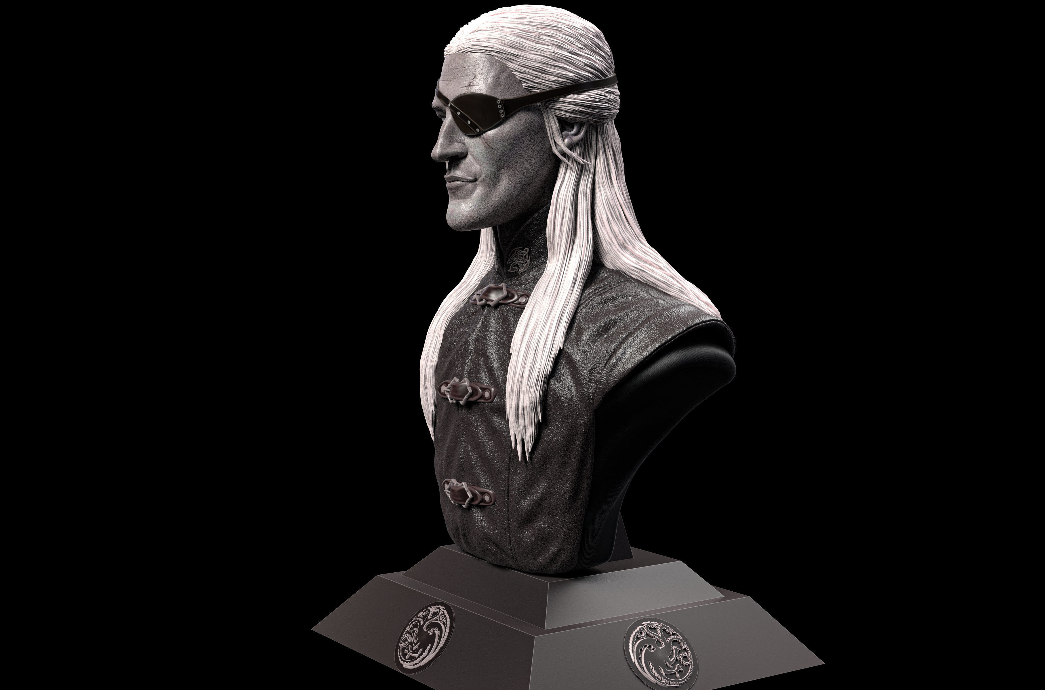 Aemond Targaryen- Ewan Mitchell Bust- House of The Dragon 3D print model_2