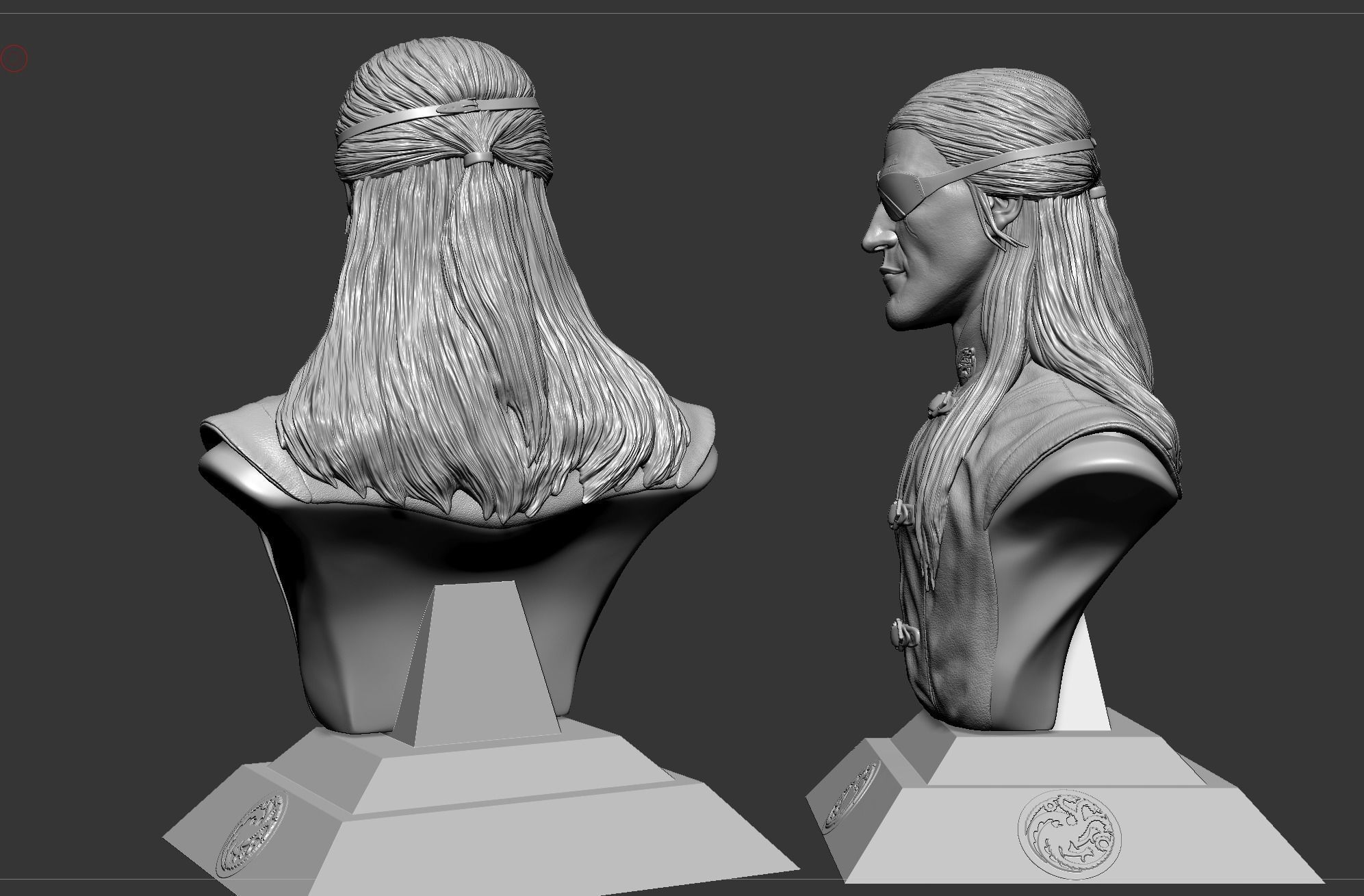 Aemond Targaryen- Ewan Mitchell Bust- House of The Dragon 3D print model_5