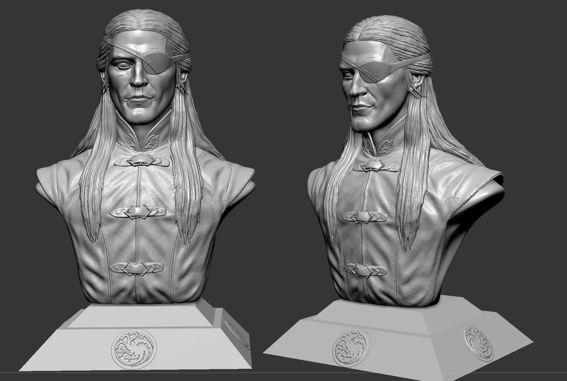 Aemond Targaryen- Ewan Mitchell Bust- House of The Dragon 3D print model_4