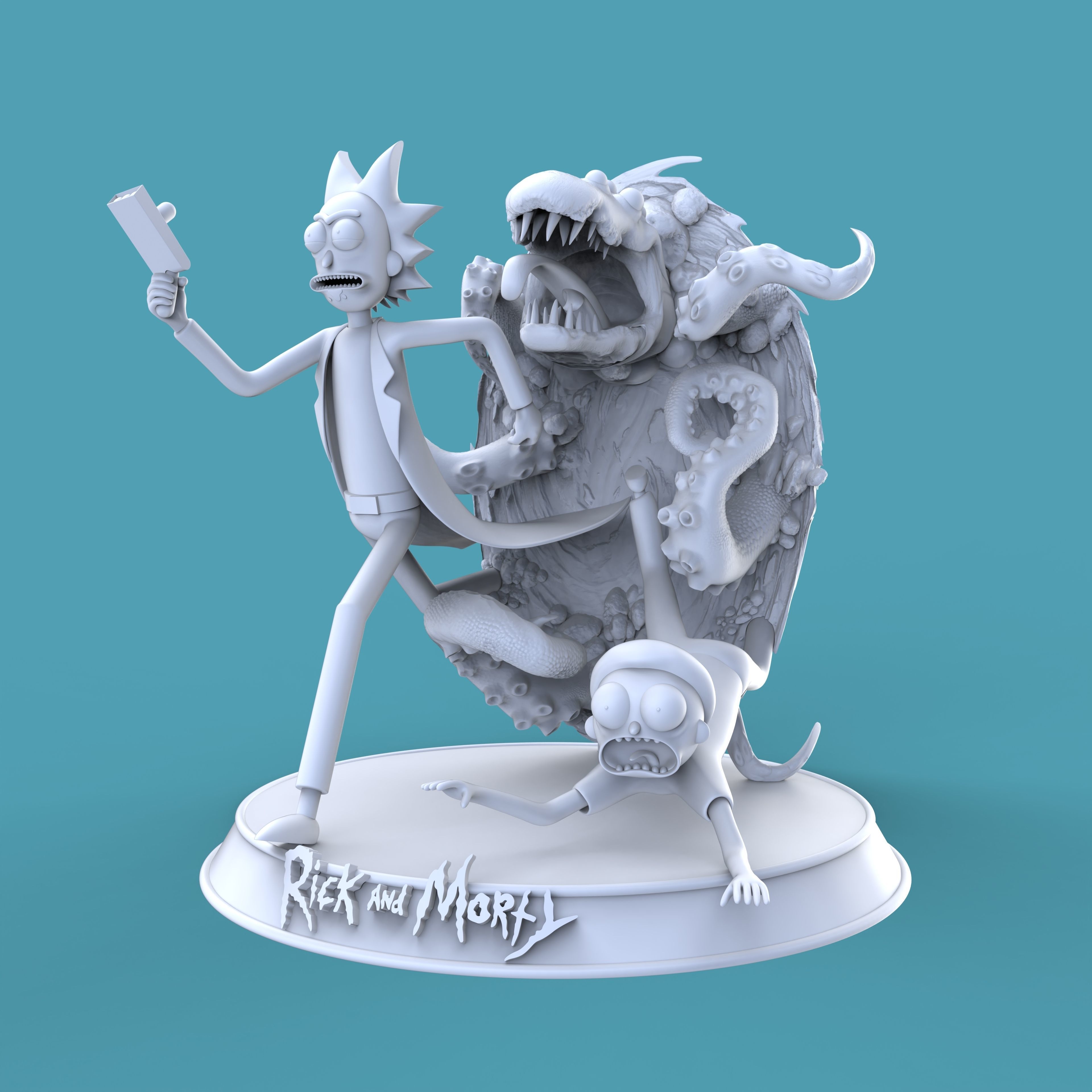 Rick and Morty - Cut and Key Miniature by 3Dhomas 3D print model_3