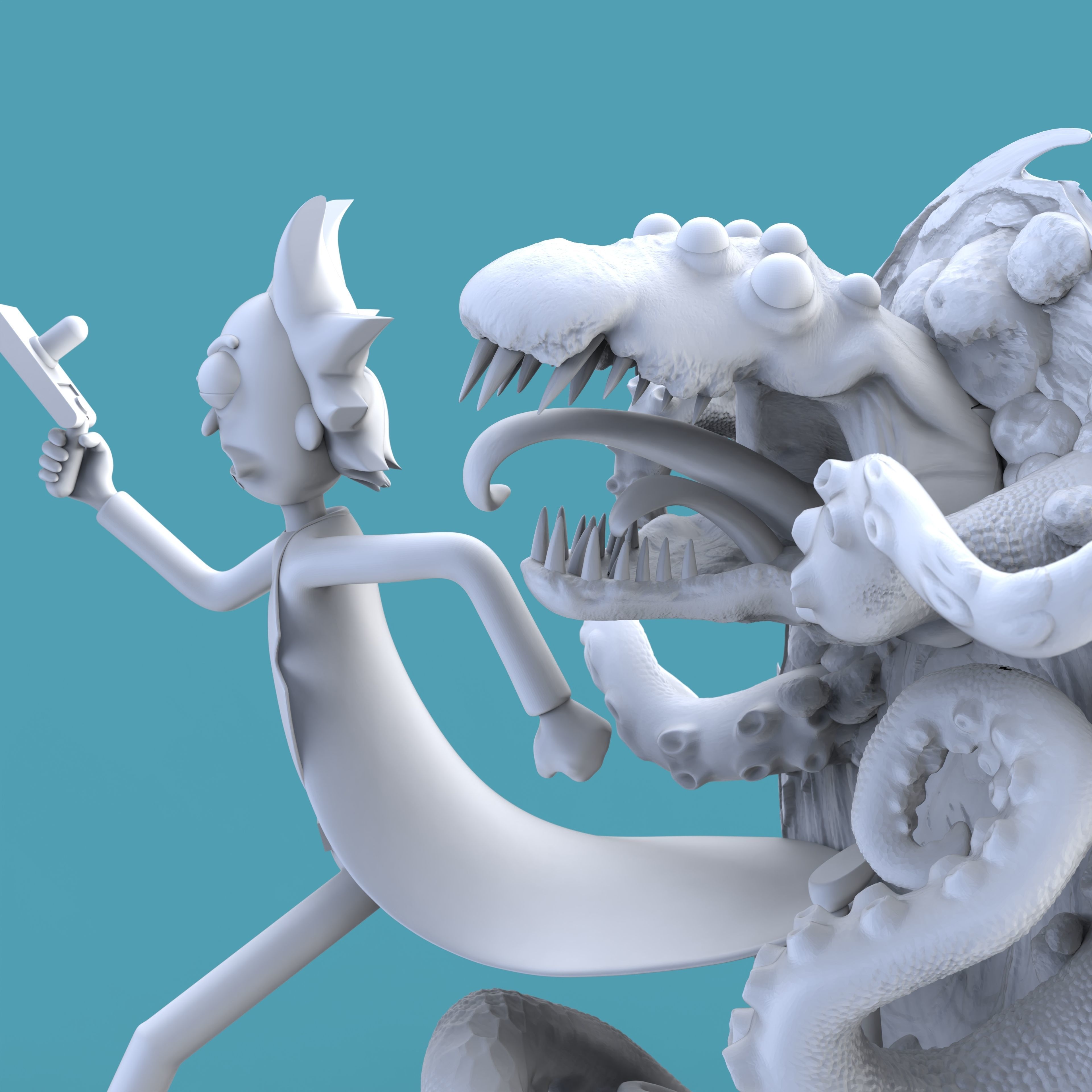 Rick and Morty - Cut and Key Miniature by 3Dhomas 3D print model_6