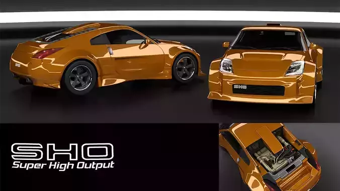 Nissan 350Z SHO Free 3D Model Free low-poly 3D model