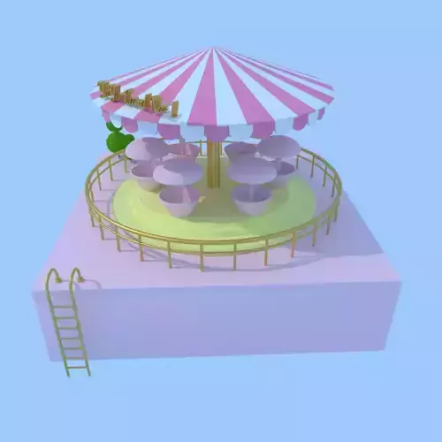 swivel mushroom chair 3d model