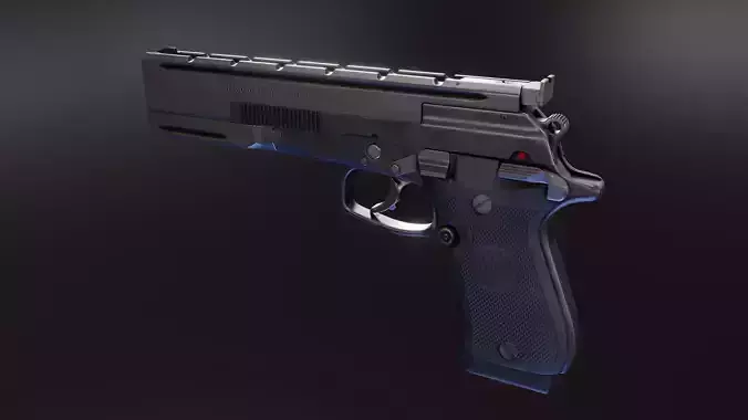 Beretta 87 Target Low-poly 3D model
