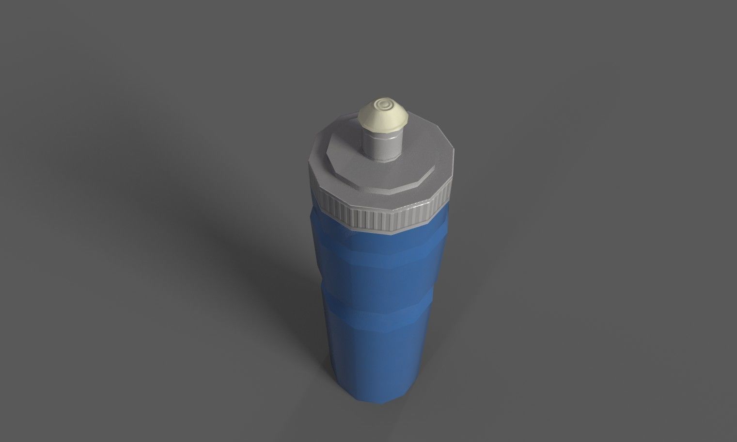 Bottle- Lowpoly bottle with cap Low-poly 3D model_2
