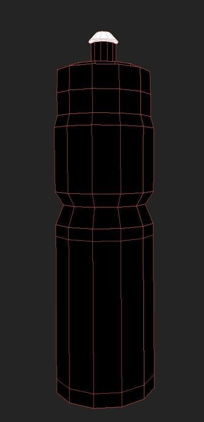 Bottle- Lowpoly bottle with cap Low-poly 3D model_5