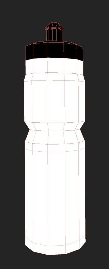 Bottle- Lowpoly bottle with cap Low-poly 3D model_6