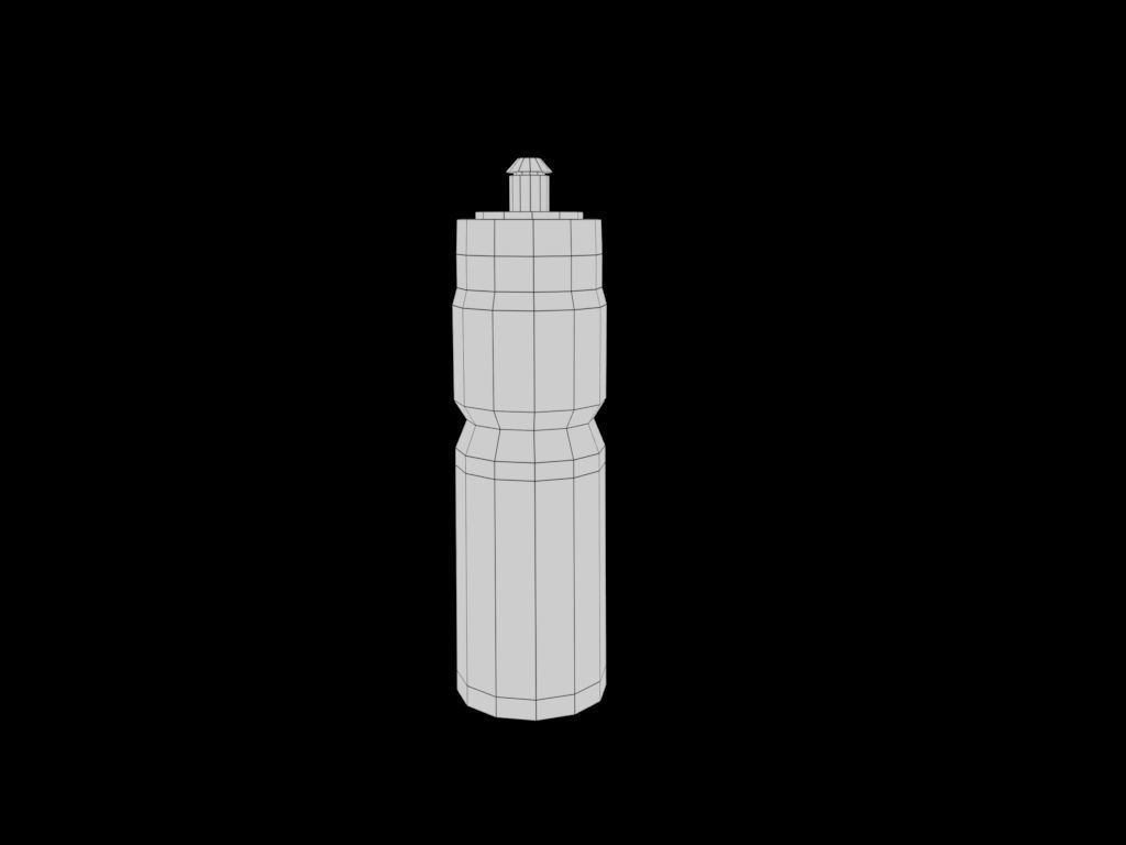 Bottle- Lowpoly bottle with cap Low-poly 3D model_7