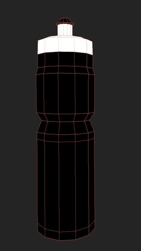 Bottle- Lowpoly bottle with cap Low-poly 3D model_4