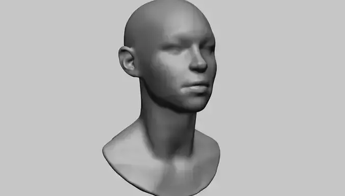 Base Female Head A 3D model