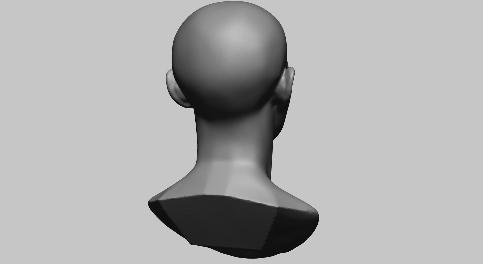 Base Female Head A 3D model_3