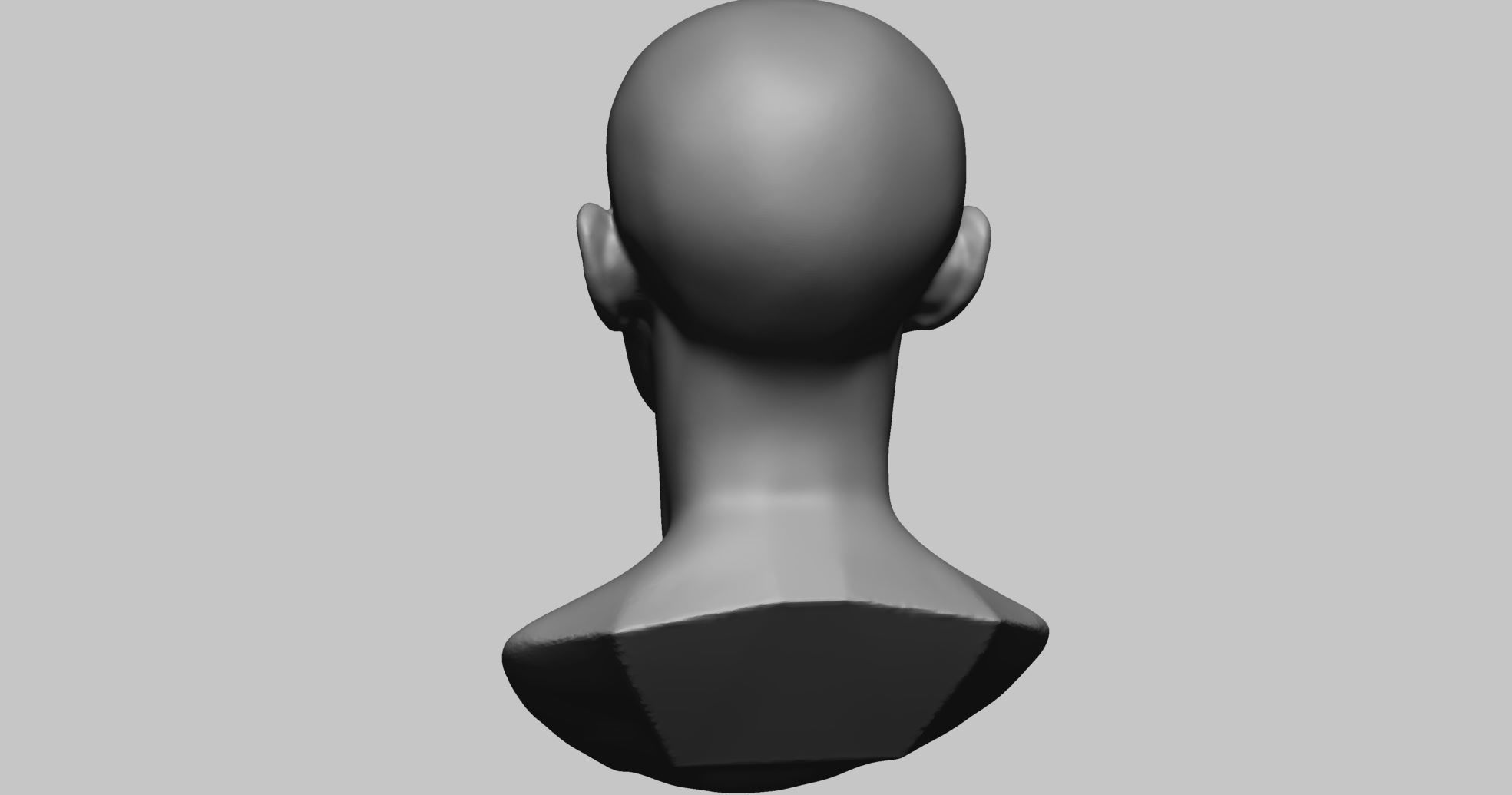 Base Female Head A 3D model_4