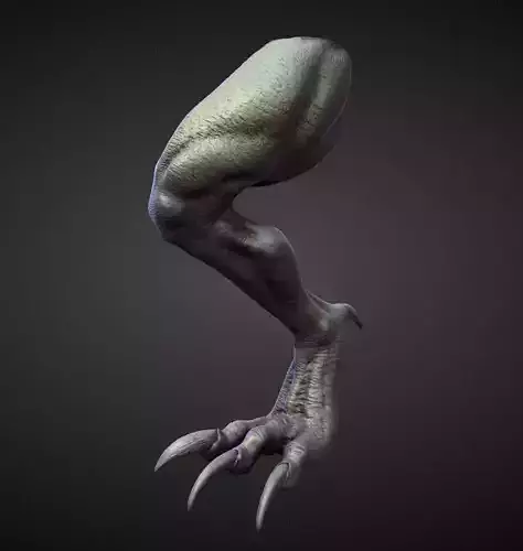 LEG3 high poly sculpt 3D model