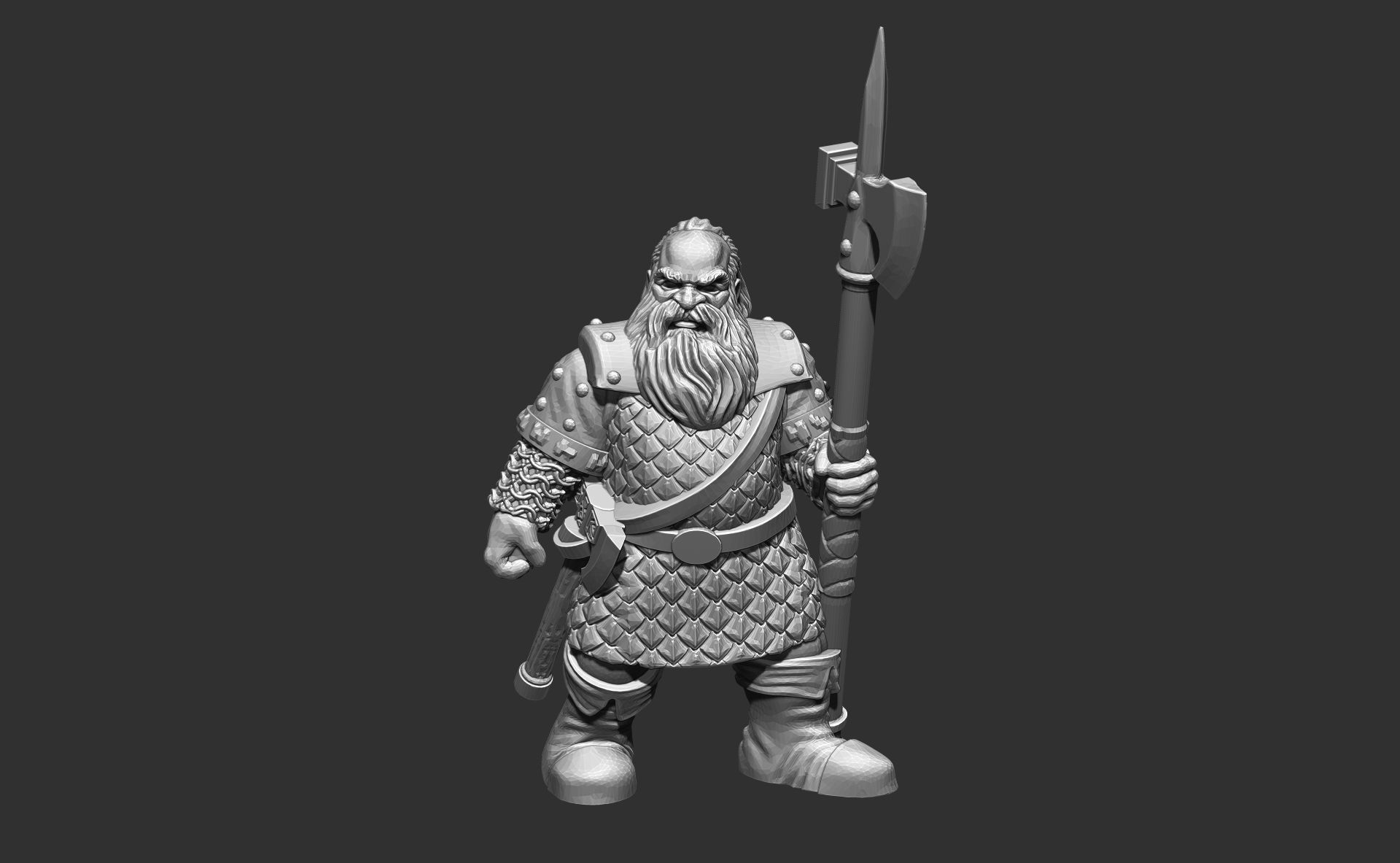 Dwarves Warriors Set2 3D Print Model 3D print model_5
