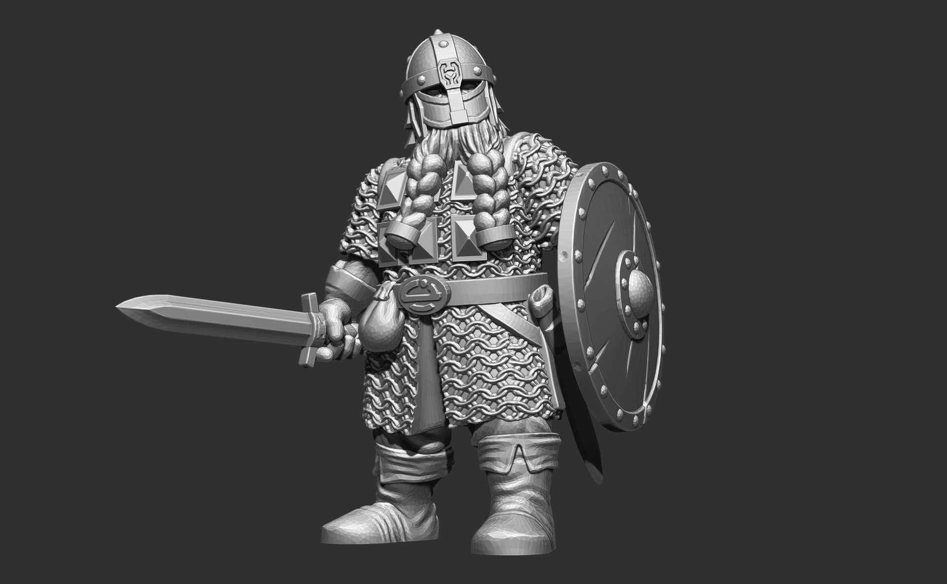 Dwarves Warriors Set2 3D Print Model 3D print model_8