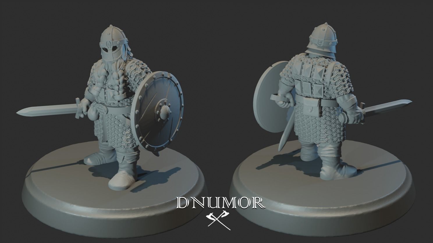 Dwarves Warriors Set2 3D Print Model 3D print model_4