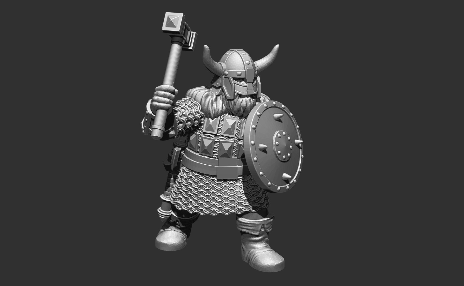 Dwarves Warriors Set2 3D Print Model 3D print model_6