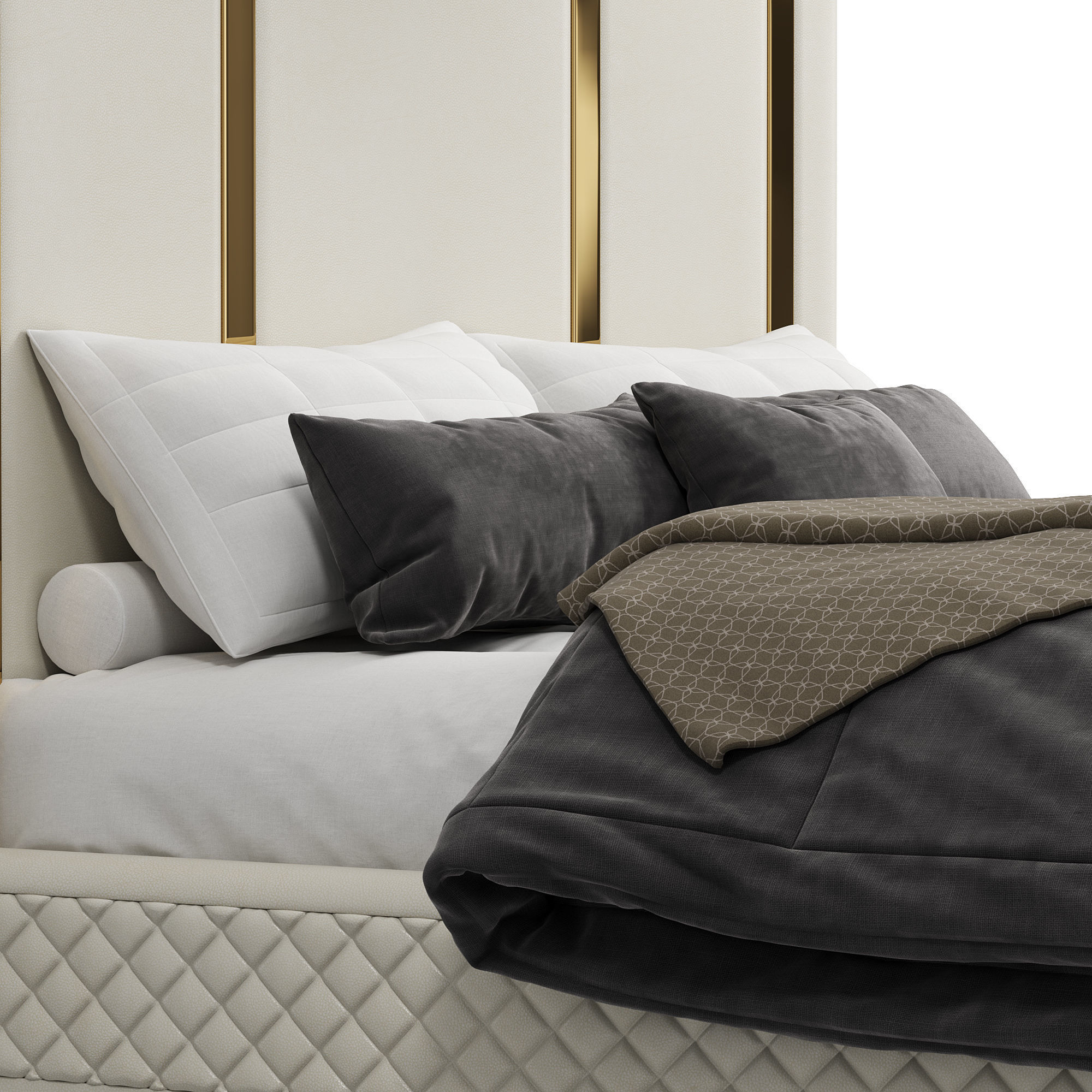 Bed Colection 1 - 4 Items 3D model  3D model_9