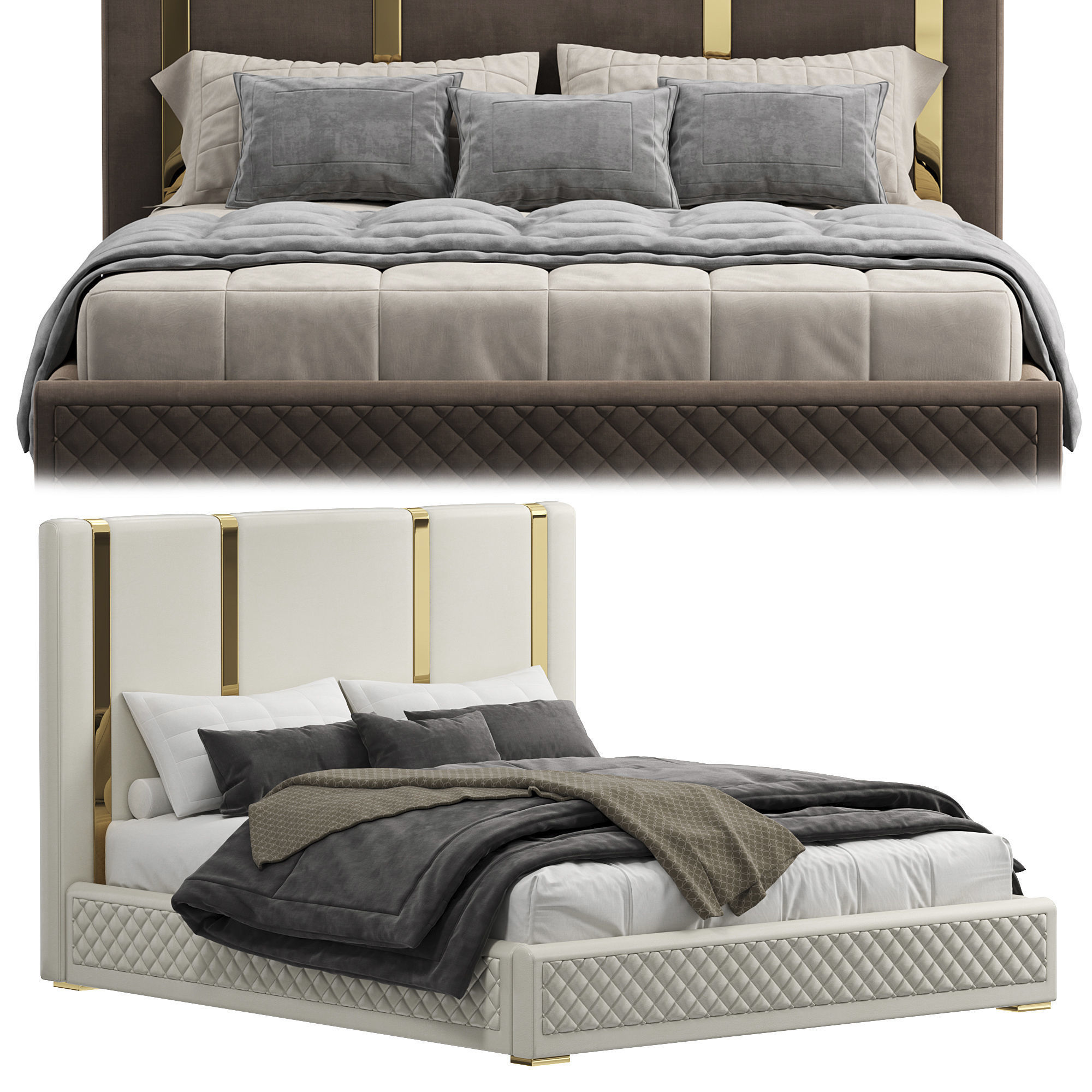 Bed Colection 1 - 4 Items 3D model  3D model_3