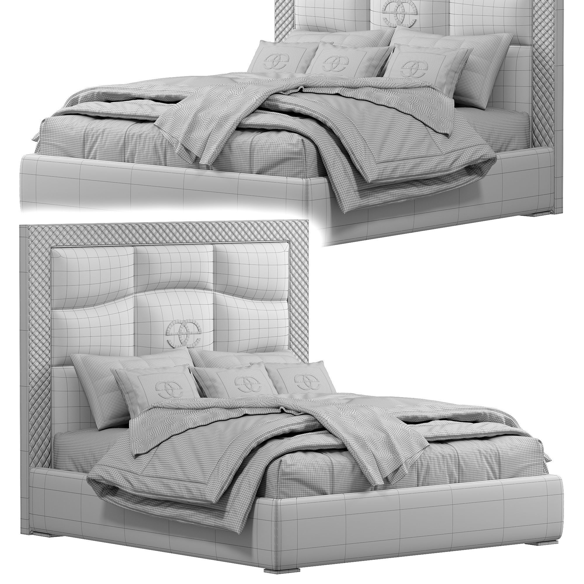 Bed Colection 1 - 4 Items 3D model  3D model_13
